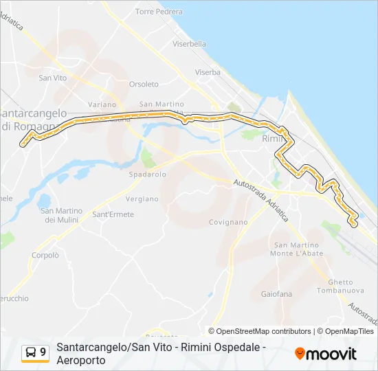 9 Bus Line Map