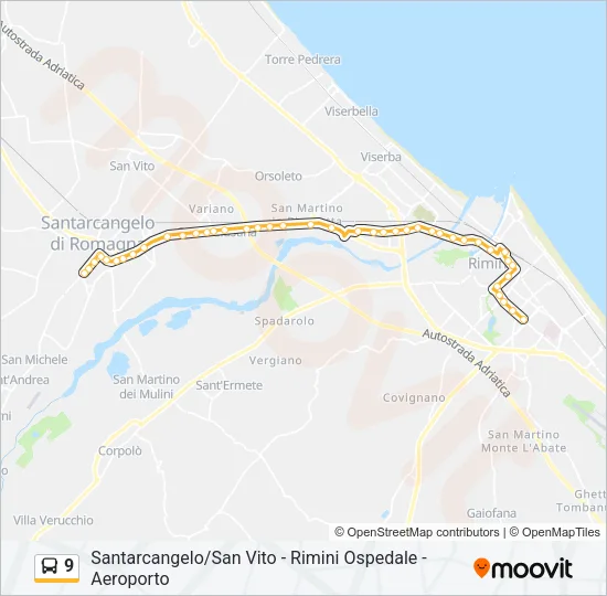 9 Bus Line Map