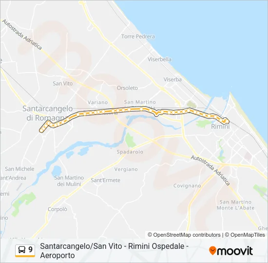 9 Bus Line Map