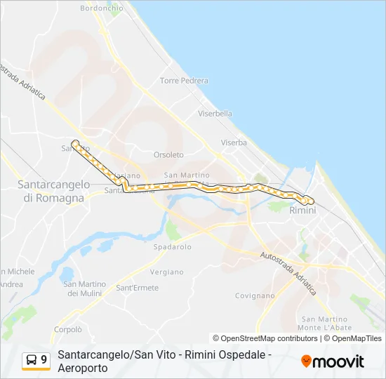 9 Bus Line Map