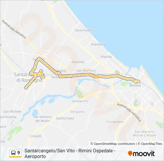 9 Bus Line Map