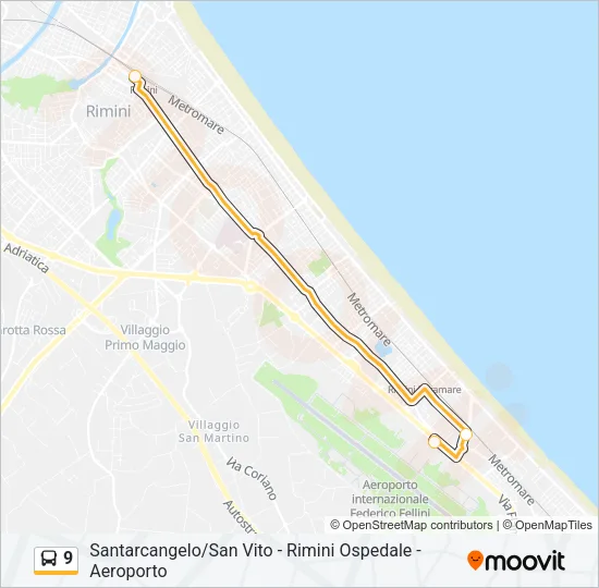 9 Bus Line Map