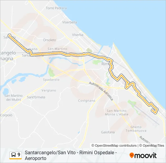 9 Bus Line Map