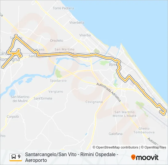 9 Bus Line Map