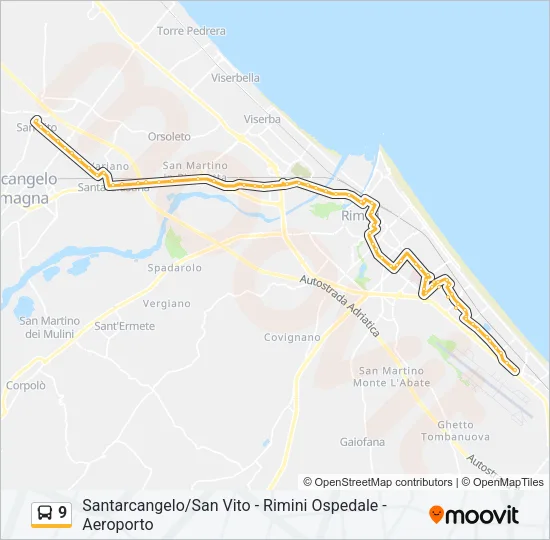 9 Bus Line Map