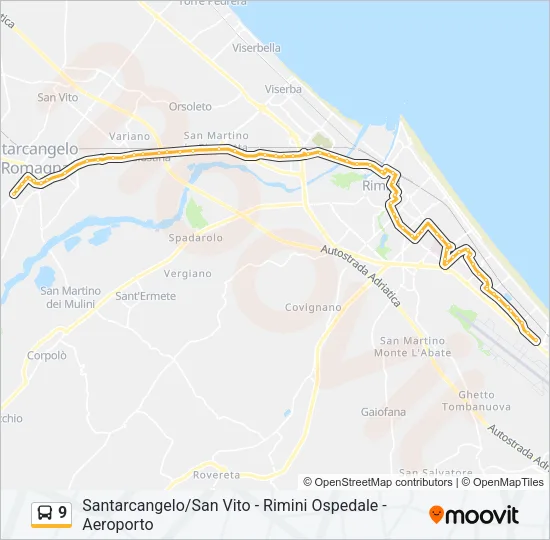 9 Bus Line Map