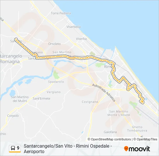 9 Bus Line Map