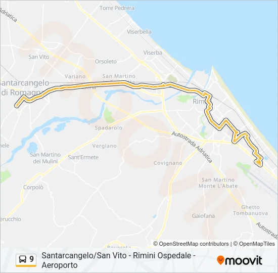 9 Bus Line Map