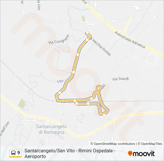 9 Bus Line Map