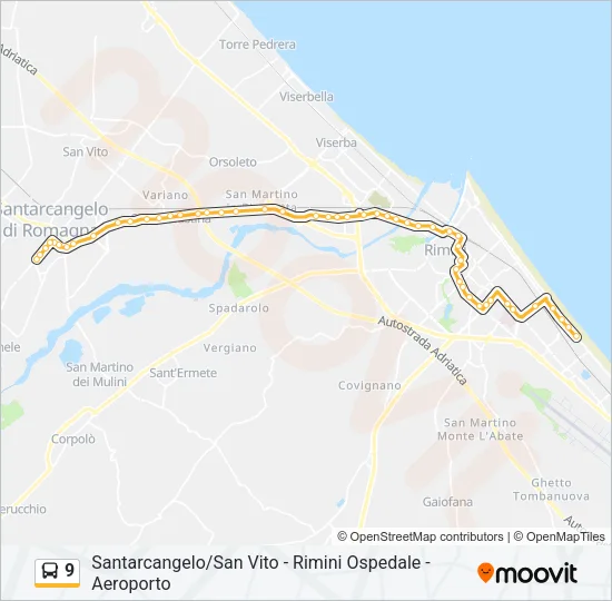 9 Bus Line Map