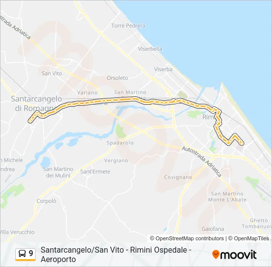 9 Bus Line Map