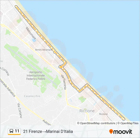11 Bus Line Map