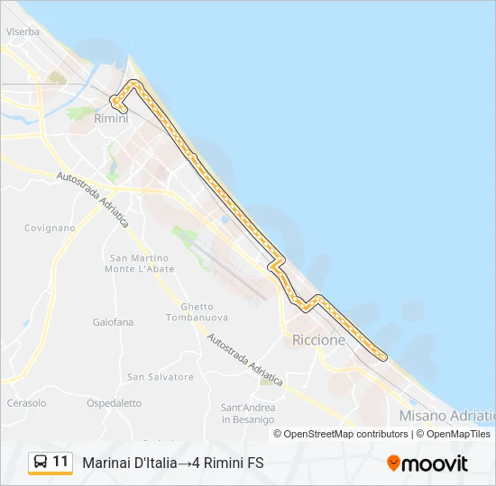 11 Bus Line Map