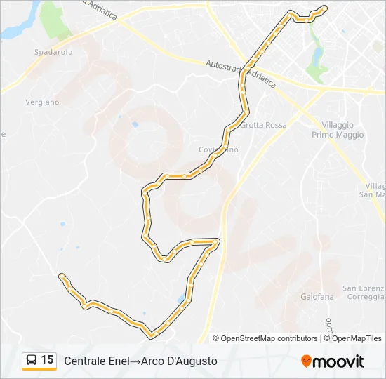 15 Bus Line Map