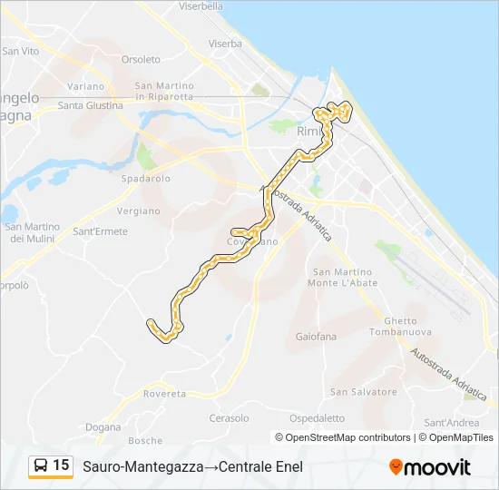 15 Bus Line Map
