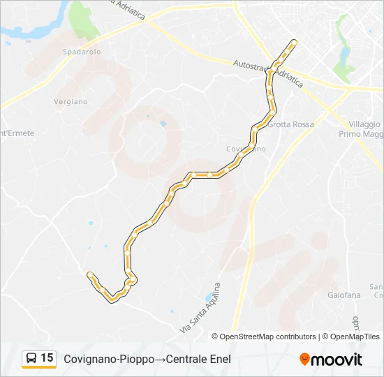 15 Bus Line Map