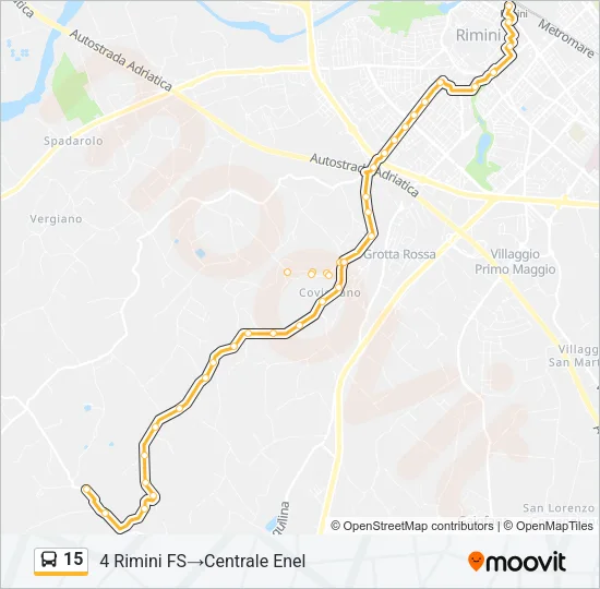 15 Bus Line Map