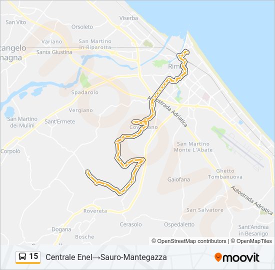 15 bus Line Map