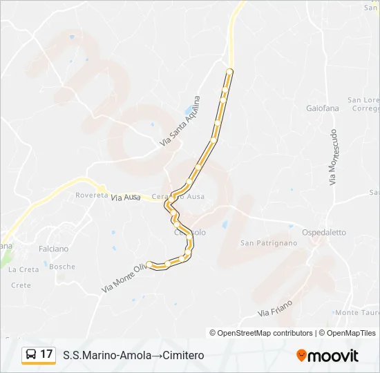 17 Bus Line Map