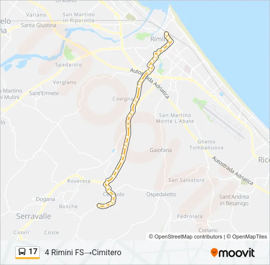 17 Bus Line Map