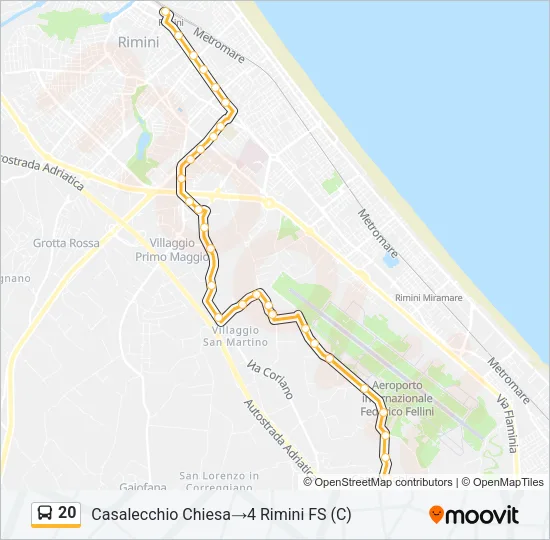 20 Bus Line Map
