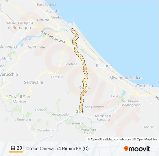 20 Bus Line Map