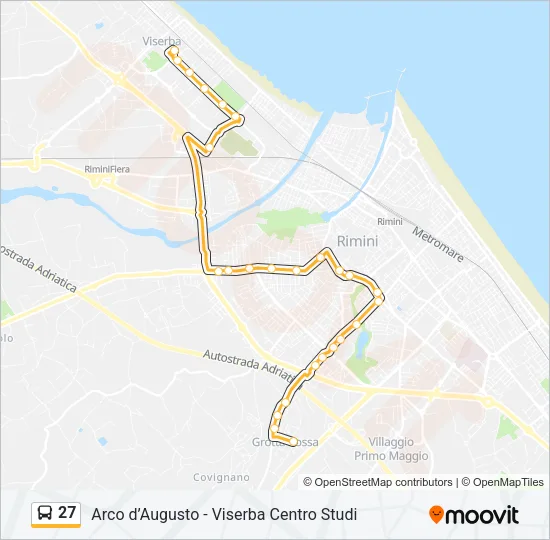 27 Bus Line Map