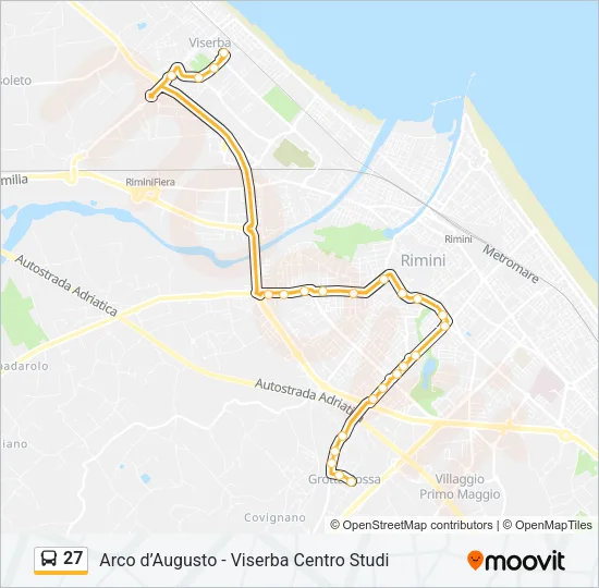 27 Bus Line Map