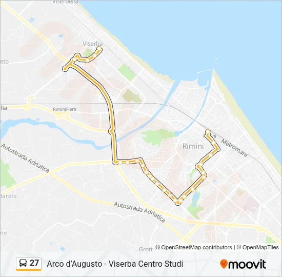 27 Bus Line Map