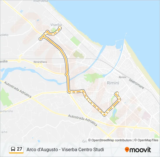 27 Bus Line Map