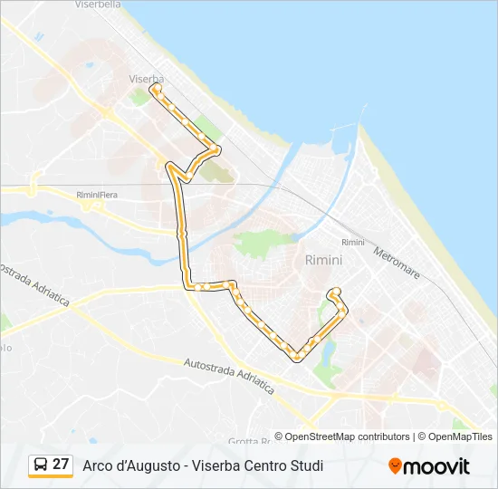 27 Bus Line Map