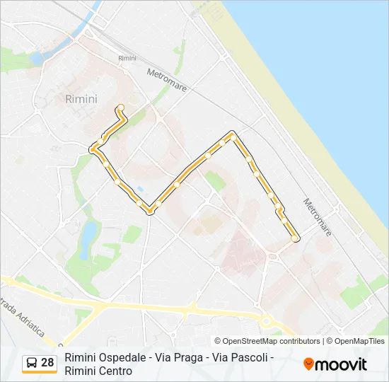28 Bus Line Map