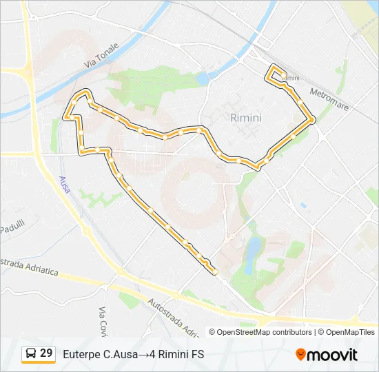 29 Bus Line Map