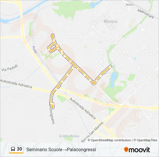 30 Bus Line Map