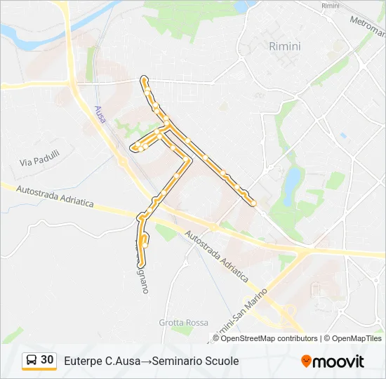 30 Bus Line Map