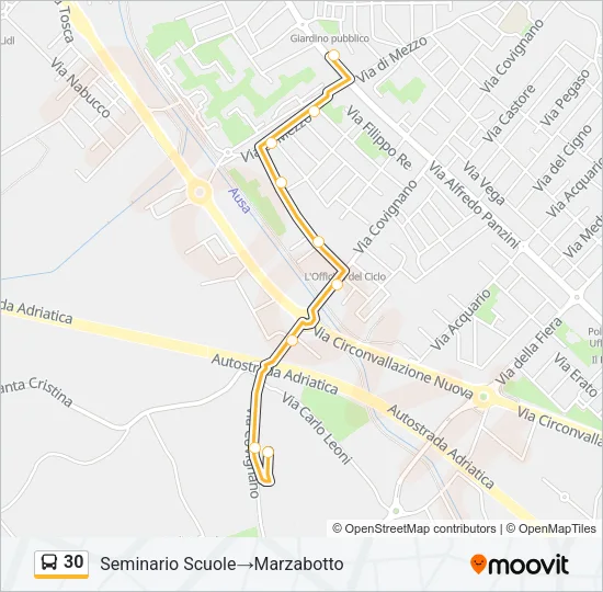 30 Bus Line Map