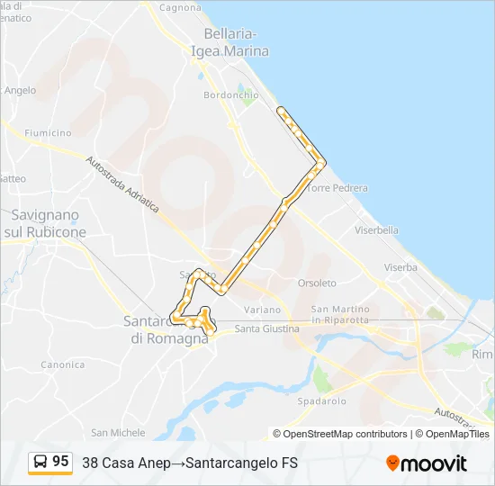 95 Bus Line Map