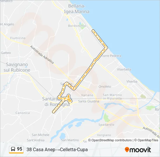 95 Bus Line Map