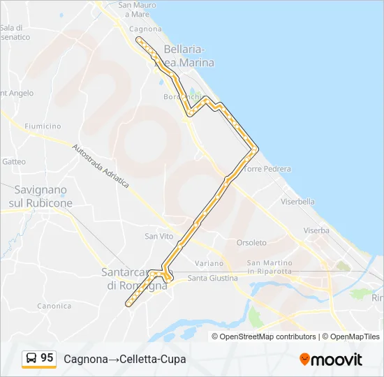 95 Bus Line Map