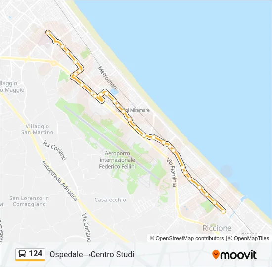 124 Bus Line Map