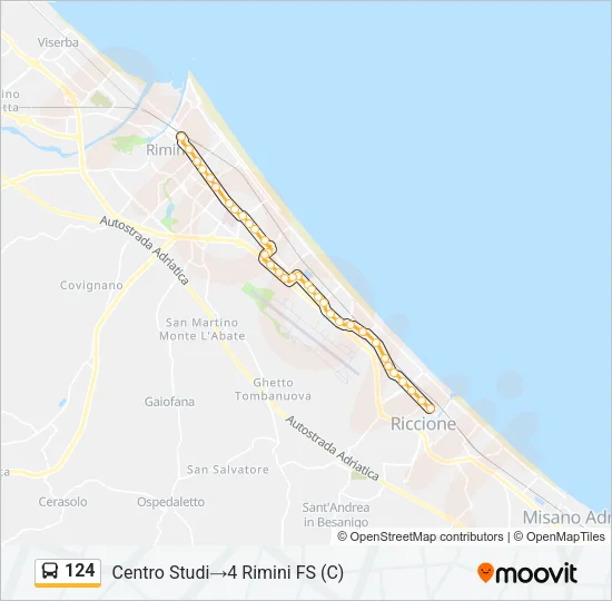 124 Bus Line Map