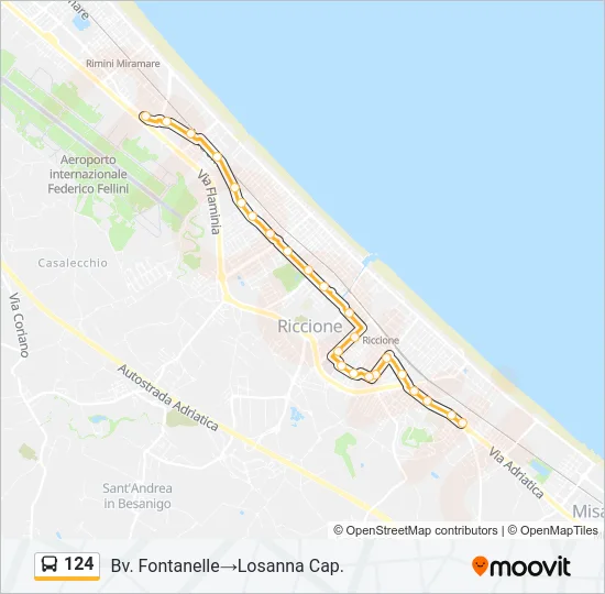 124 Bus Line Map