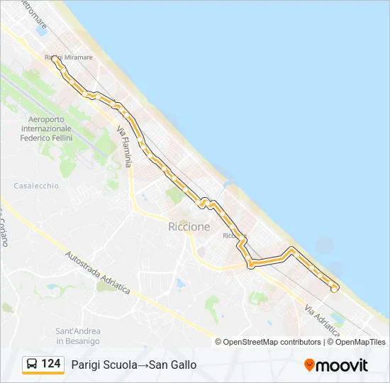 124 Bus Line Map