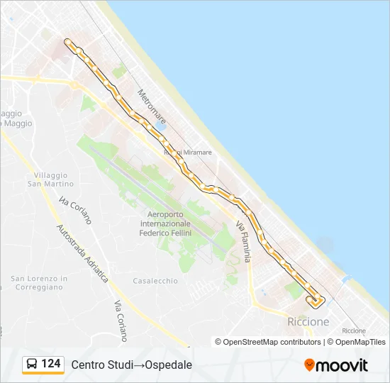 124 Bus Line Map