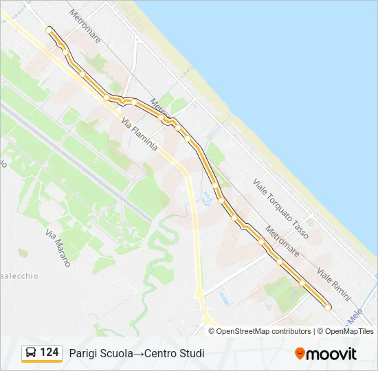 124 Bus Line Map