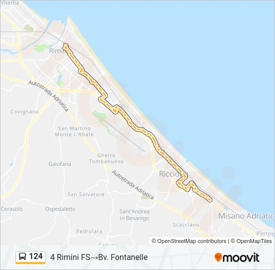 124 Bus Line Map