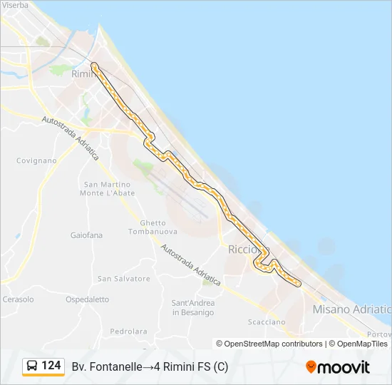 124 Bus Line Map