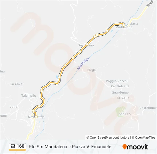 160 Bus Line Map
