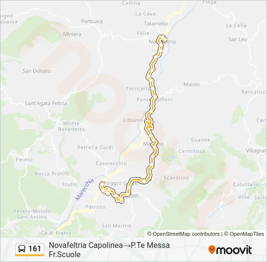 161 Bus Line Map