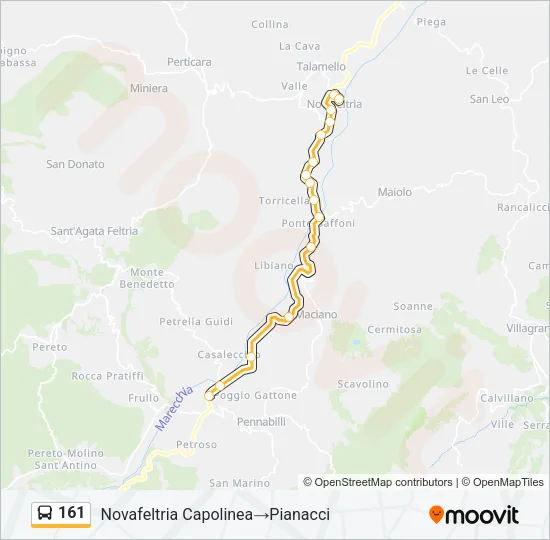 161 Bus Line Map